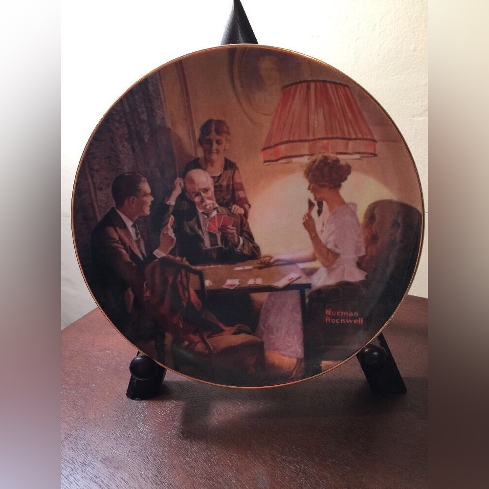 Norman Rockwell 'This Is The Room That Light Made' Collector Plate Signed